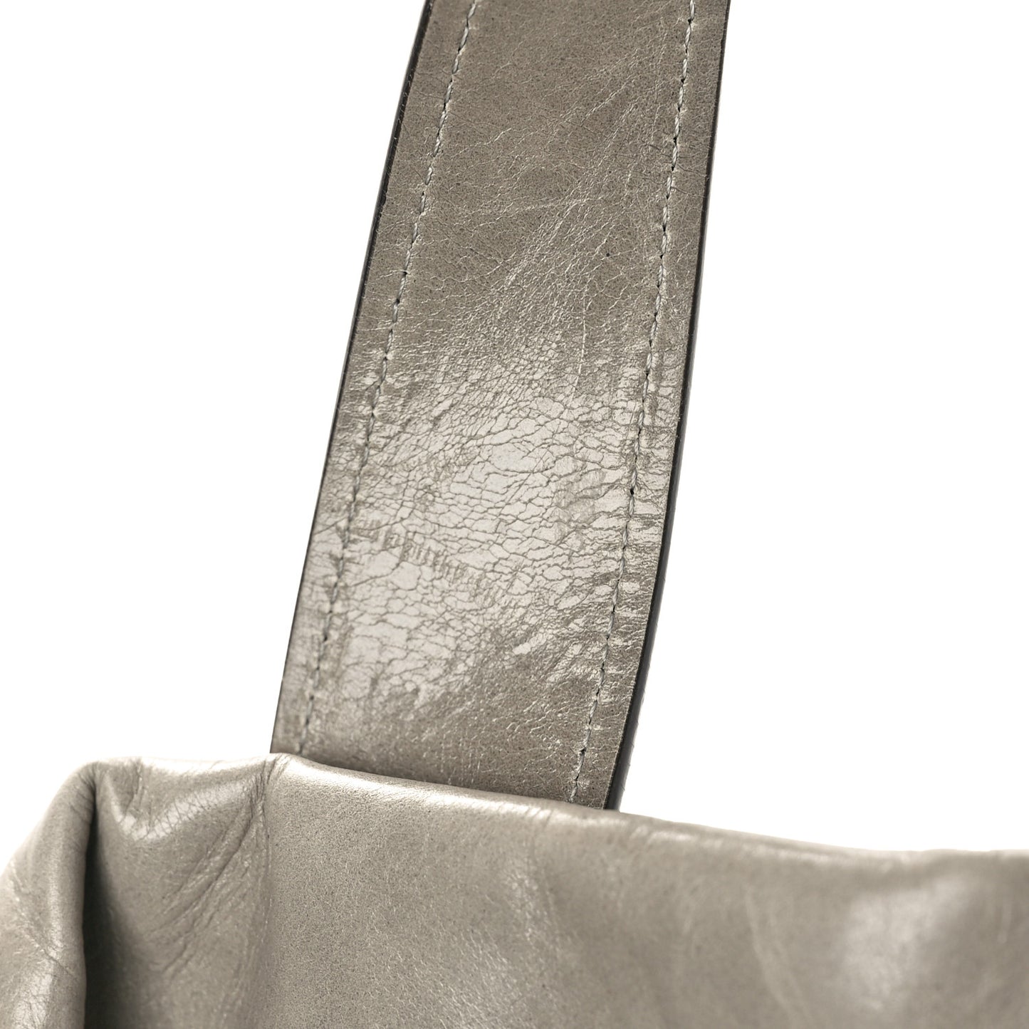 Iridescent Calfskin Quilted Large In The Mix Tote Grey