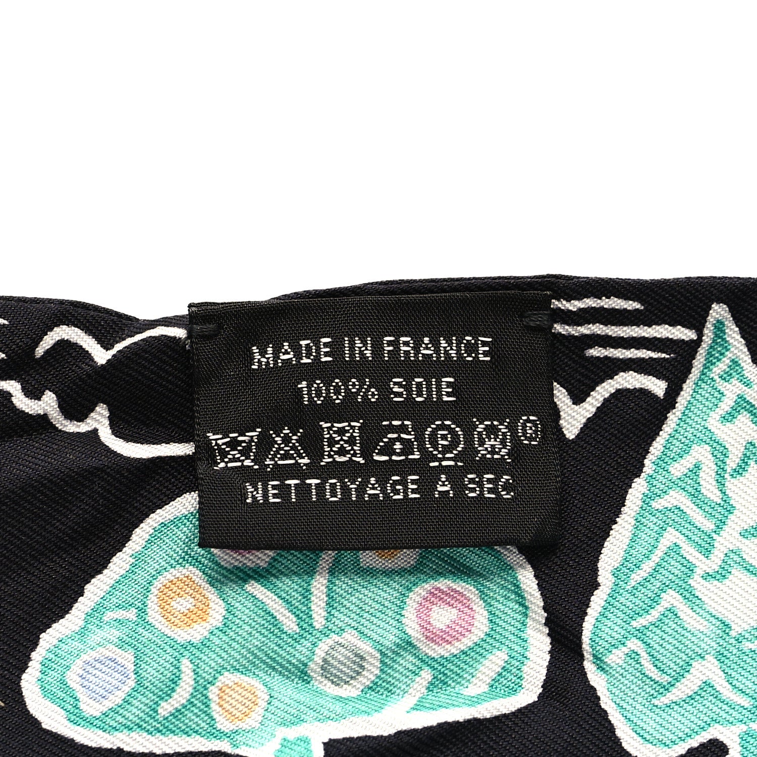 Hermes Silk Isola Di Primavera Twilly Black Vert Rose 3 of 5