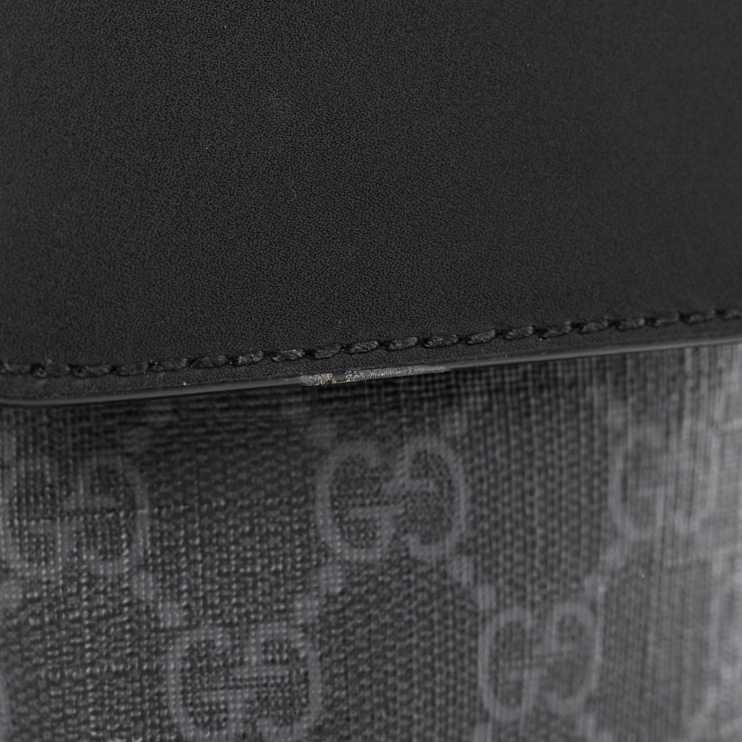 Soft GG Supreme Monogram Calfskin Web Double Buckle Backpack Black