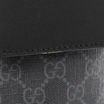 Gucci Soft GG Supreme Monogram Calfskin Web Double Buckle Backpack Black 12 of 12