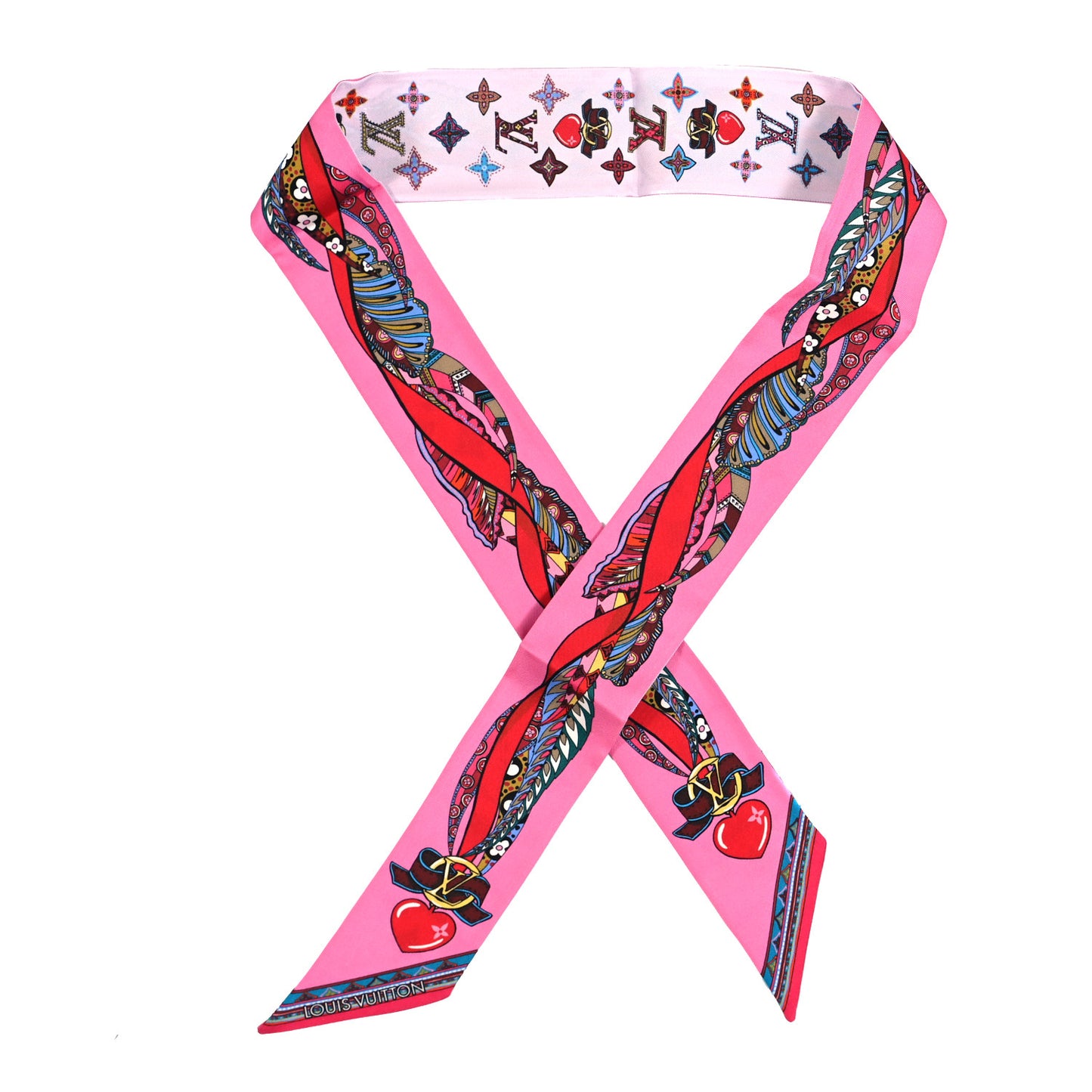 Silk Monogram Romance BB Bandeau Rose