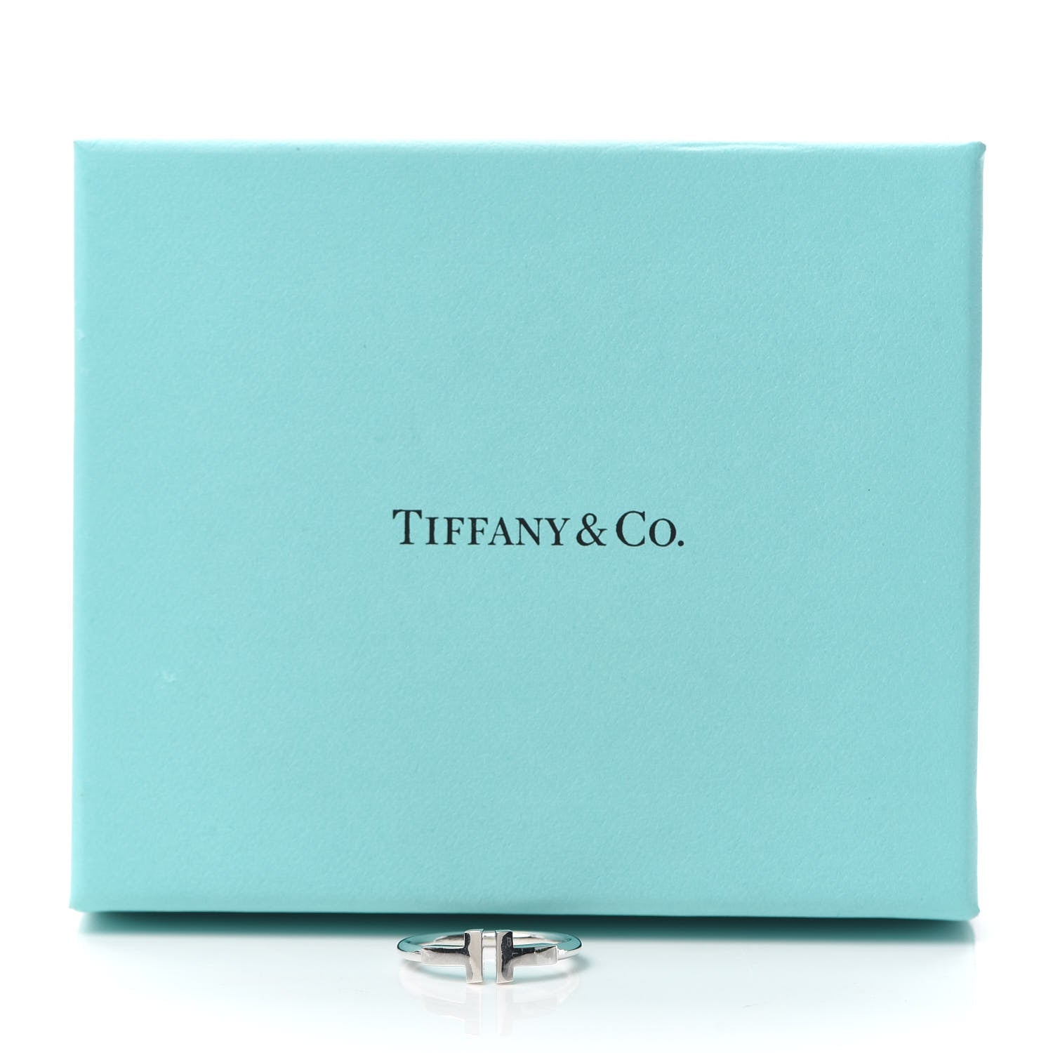 Tiffany 18K White Gold T Wire Ring 53 6.25 5 of 5
