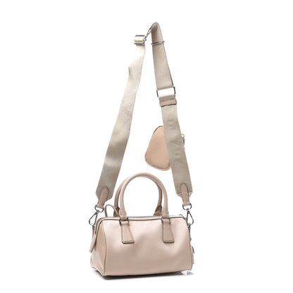 Prada Tessuto Nylon Saffiano Re-Edition 2005 Top Handle Crossbody Bag Cammeo 2 of 14