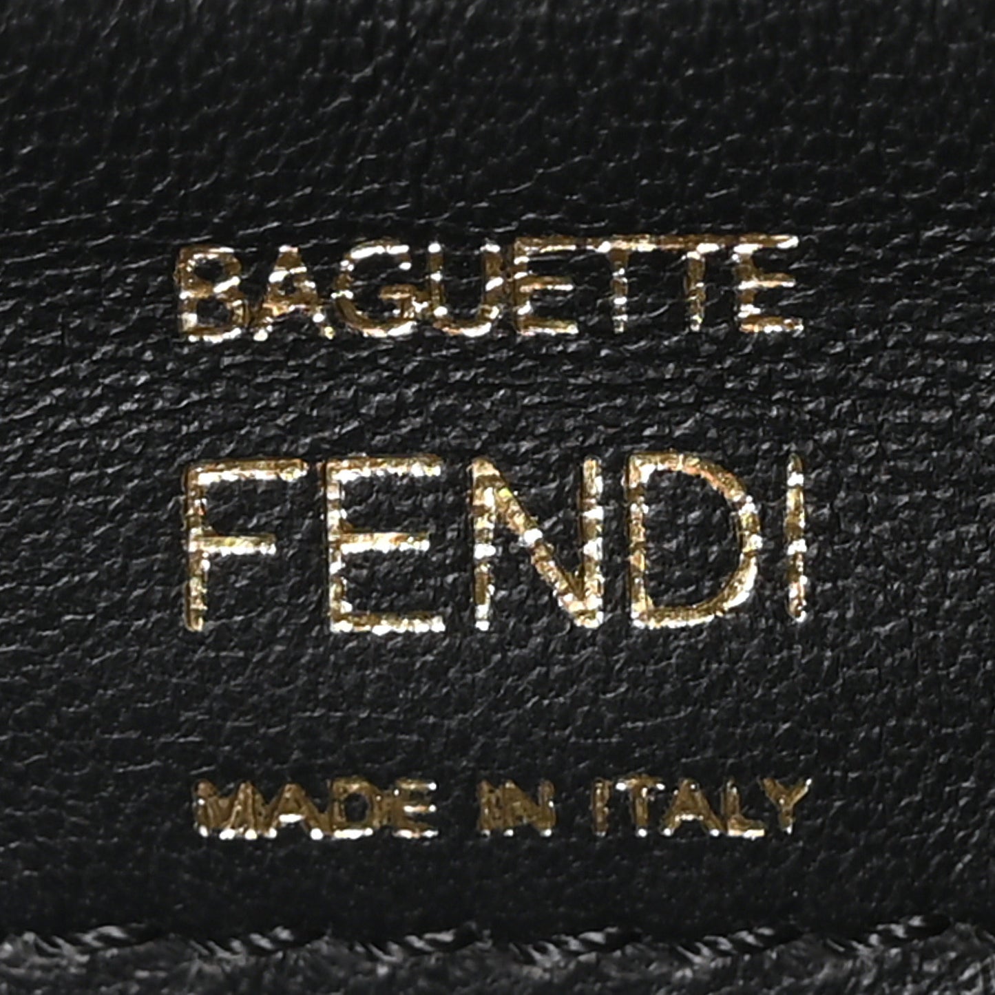 Nappa FF 1974 Embossed Baguette Black