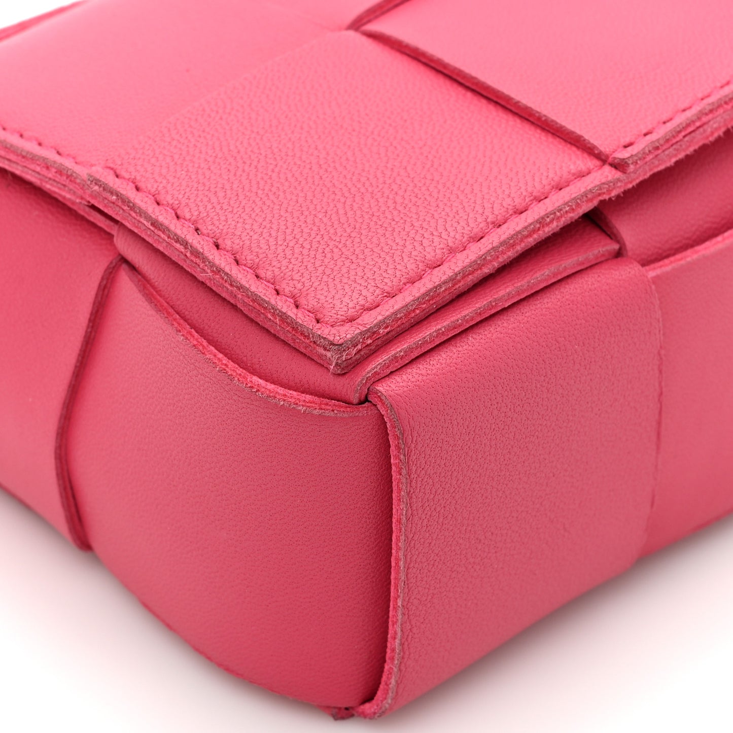 Lambskin Maxi Intrecciato Extra Mini Cassette Crossbody Bag Bon Bon