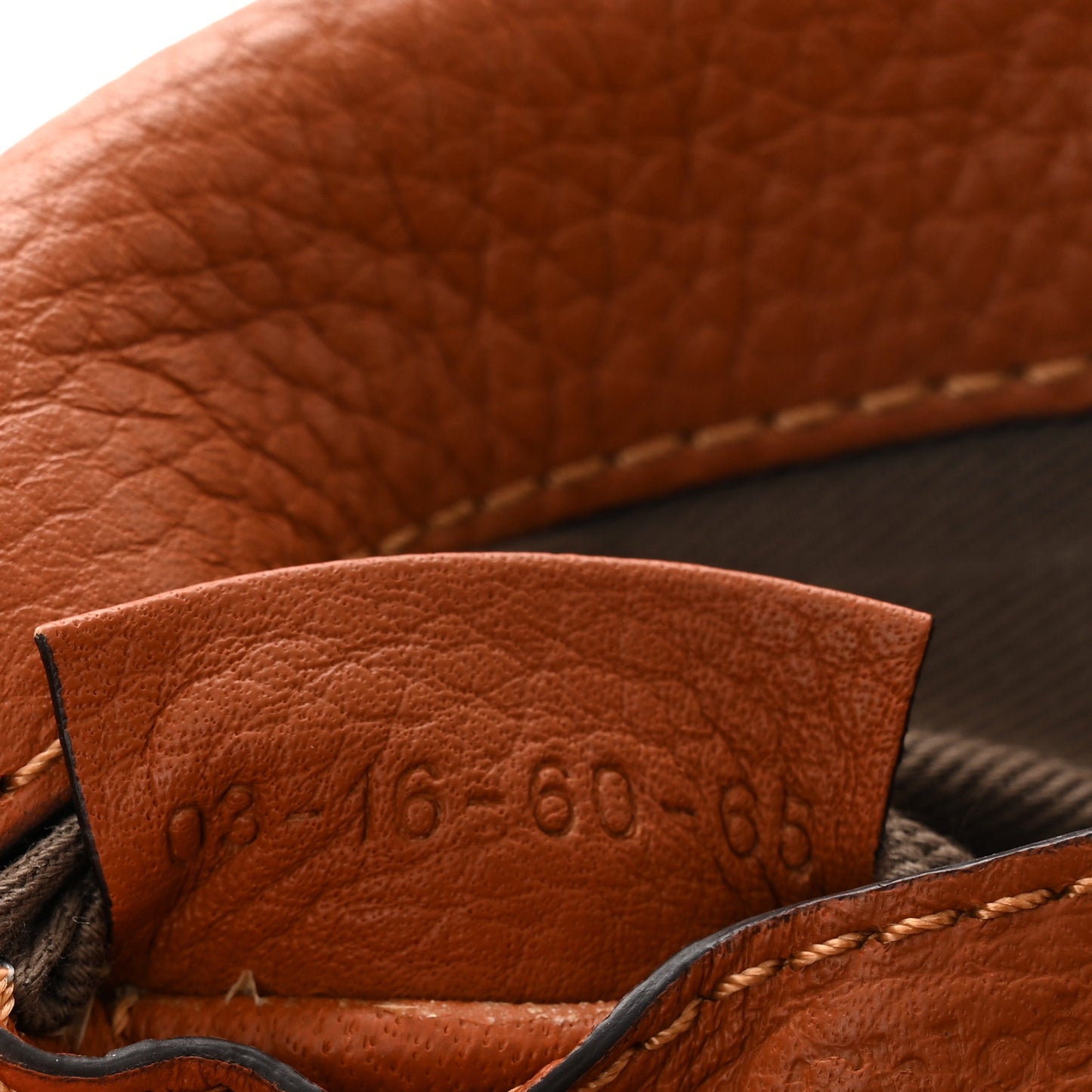 Grained Calfskin Small Marcie Saddle Bag Tan