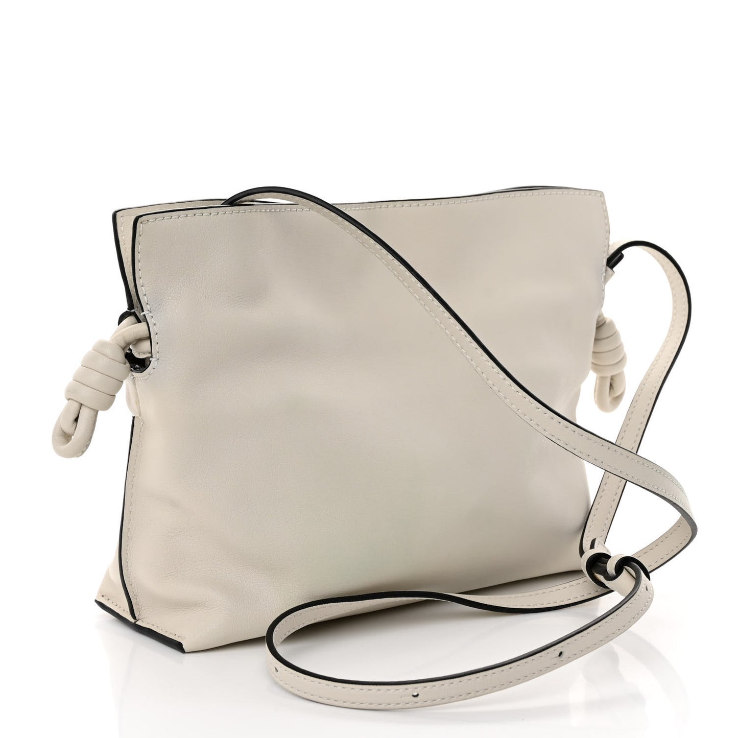 Calfskin Mini Flamenco Knot Clutch Angora