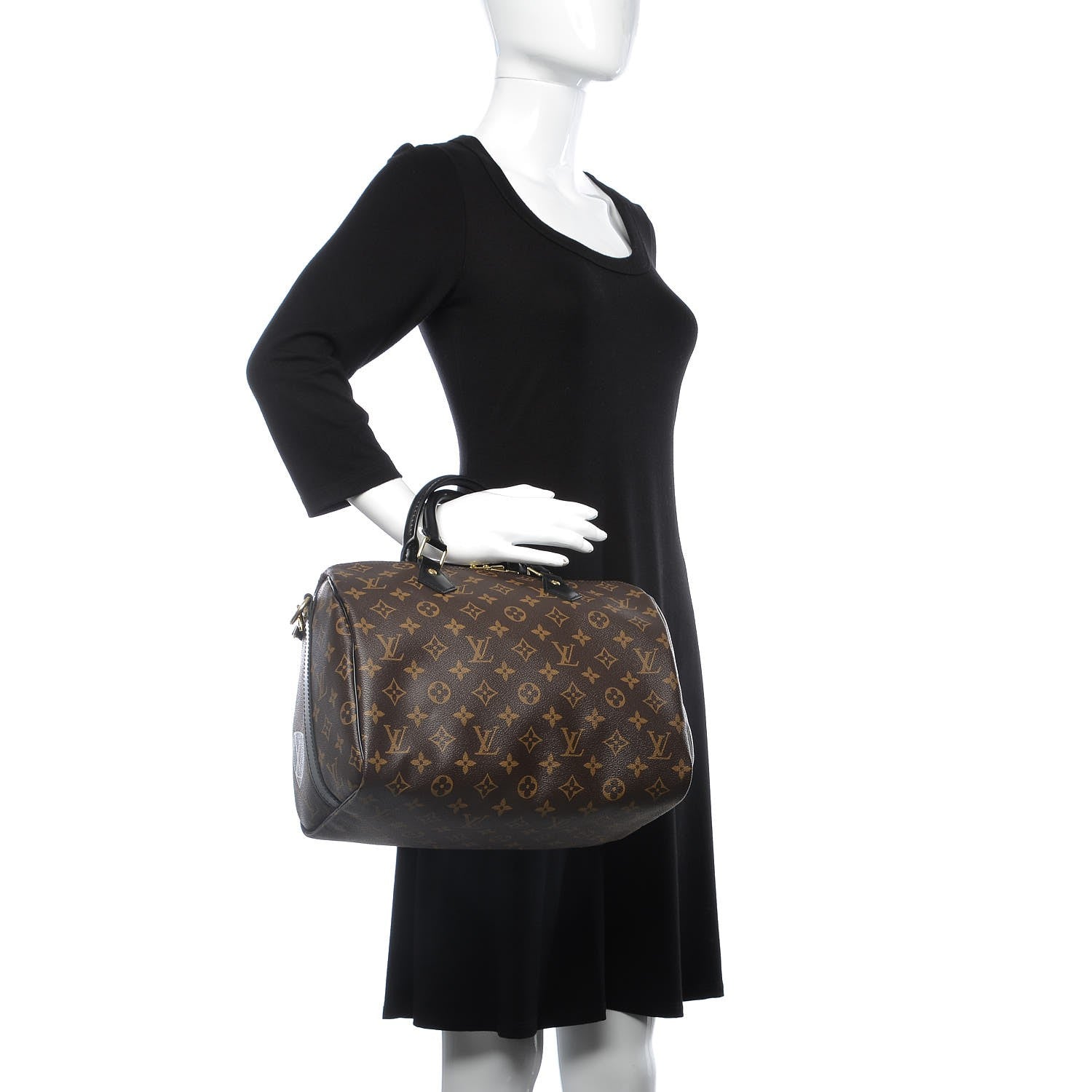 Louis Vuitton Monogram My World Tour Speedy Bandouliere 30 Black 2 of 11