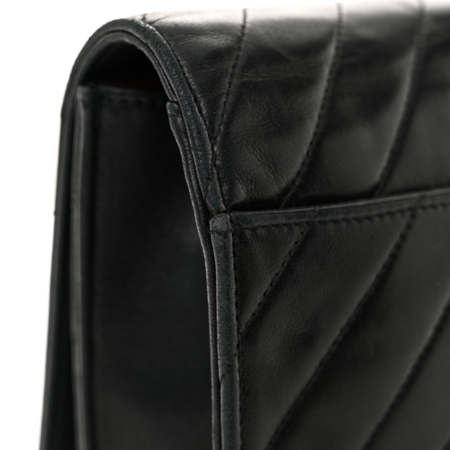 Chanel Lambskin Chevron Quilted Flap Black 12 of 15