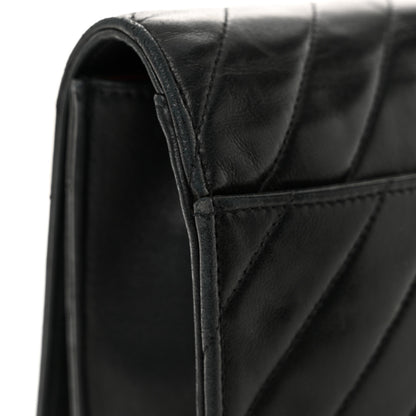 Chanel Lambskin Chevron Quilted Flap Black 12 of 15