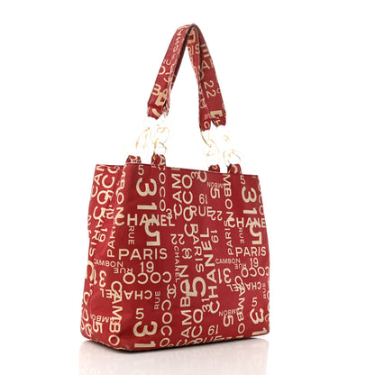 Chanel Canvas 31 Rue Cambon Beach Tote Red 4 of 14