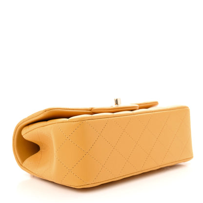 Chanel Lambskin Quilted Mini Top Handle Rectangular Flap Yellow 4 of 11