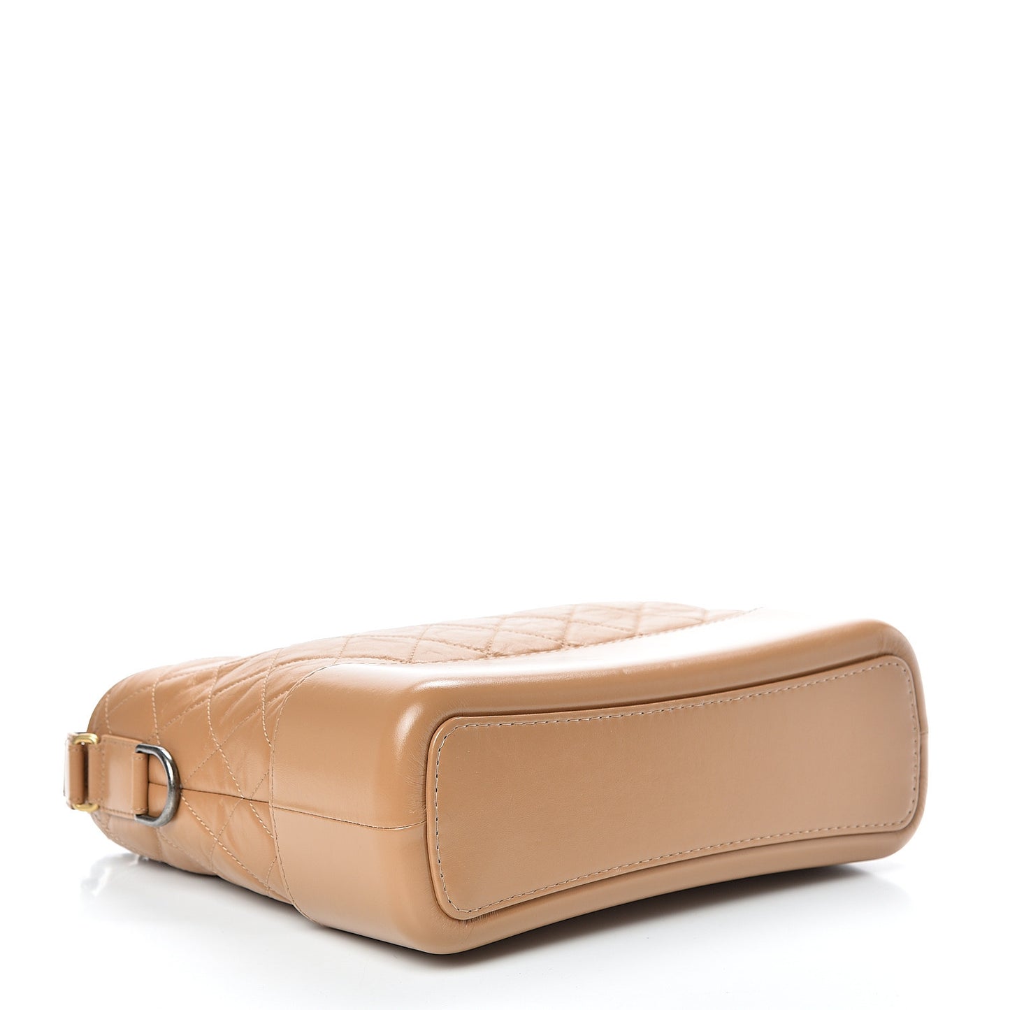 Aged Calfskin Quilted Medium Gabrielle Hobo Beige