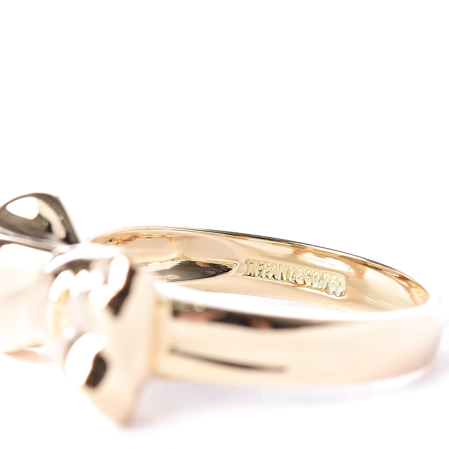 18K Yellow Gold Bow Ring 50 5.5