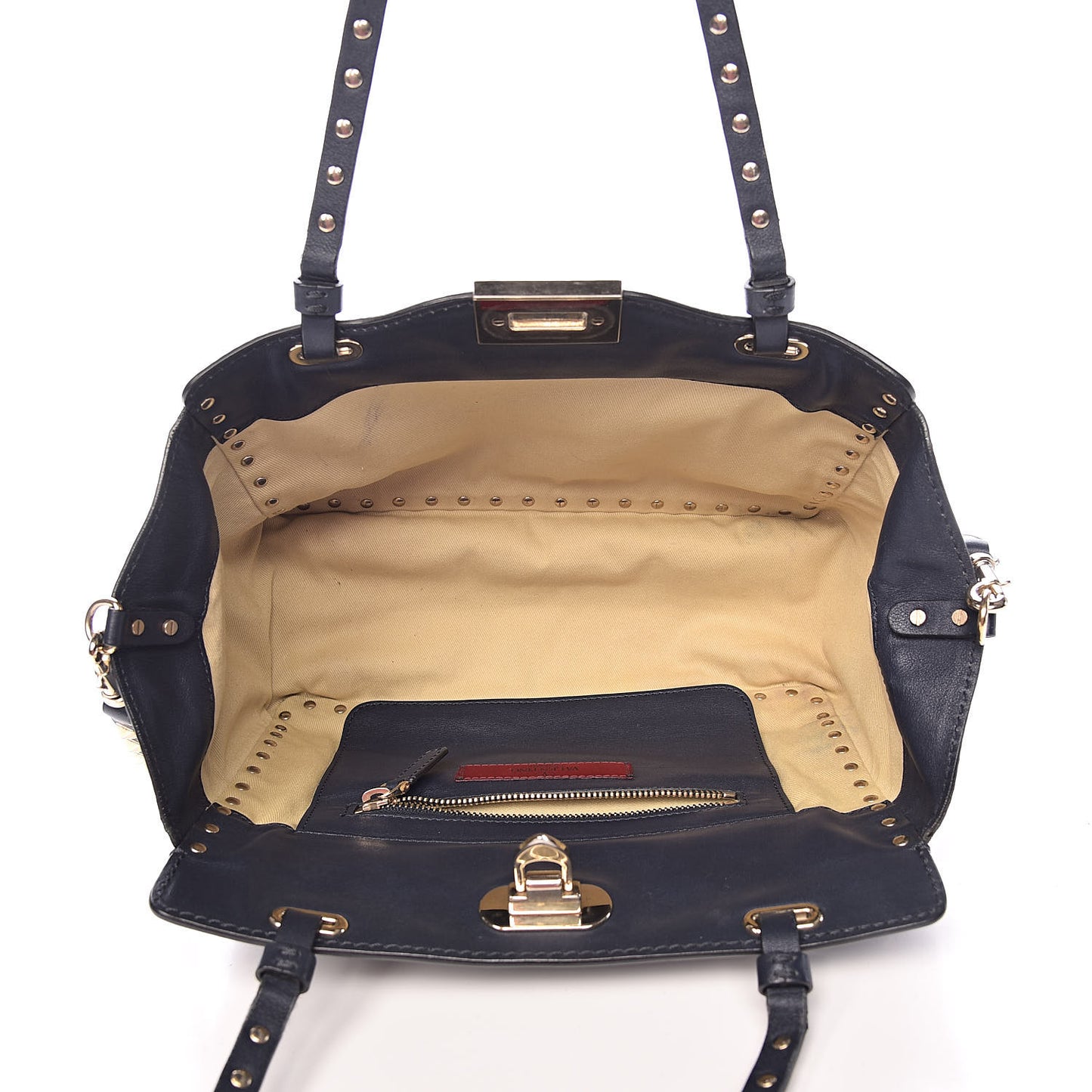 Vitello Small Rockstud Tote Marine