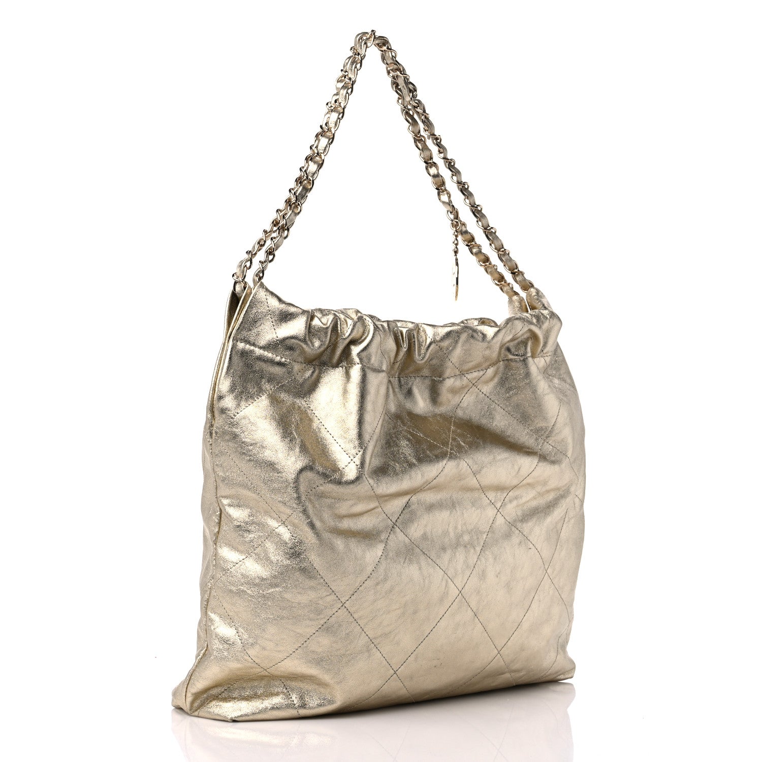 Chanel Metallic Calfskin Quilted Chanel 22 Golden 4 of 13