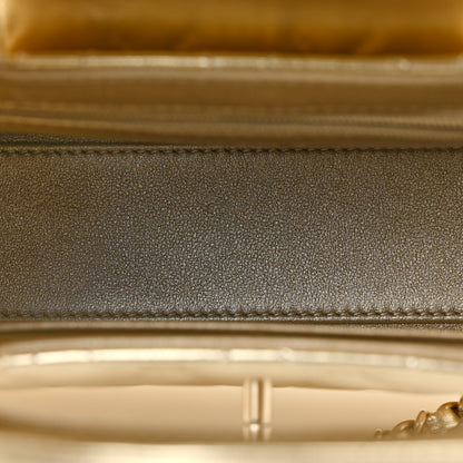 Chanel Metallic Shiny Aged Calfskin Quilted Nano Kelly Shopper Gold 5 of 11