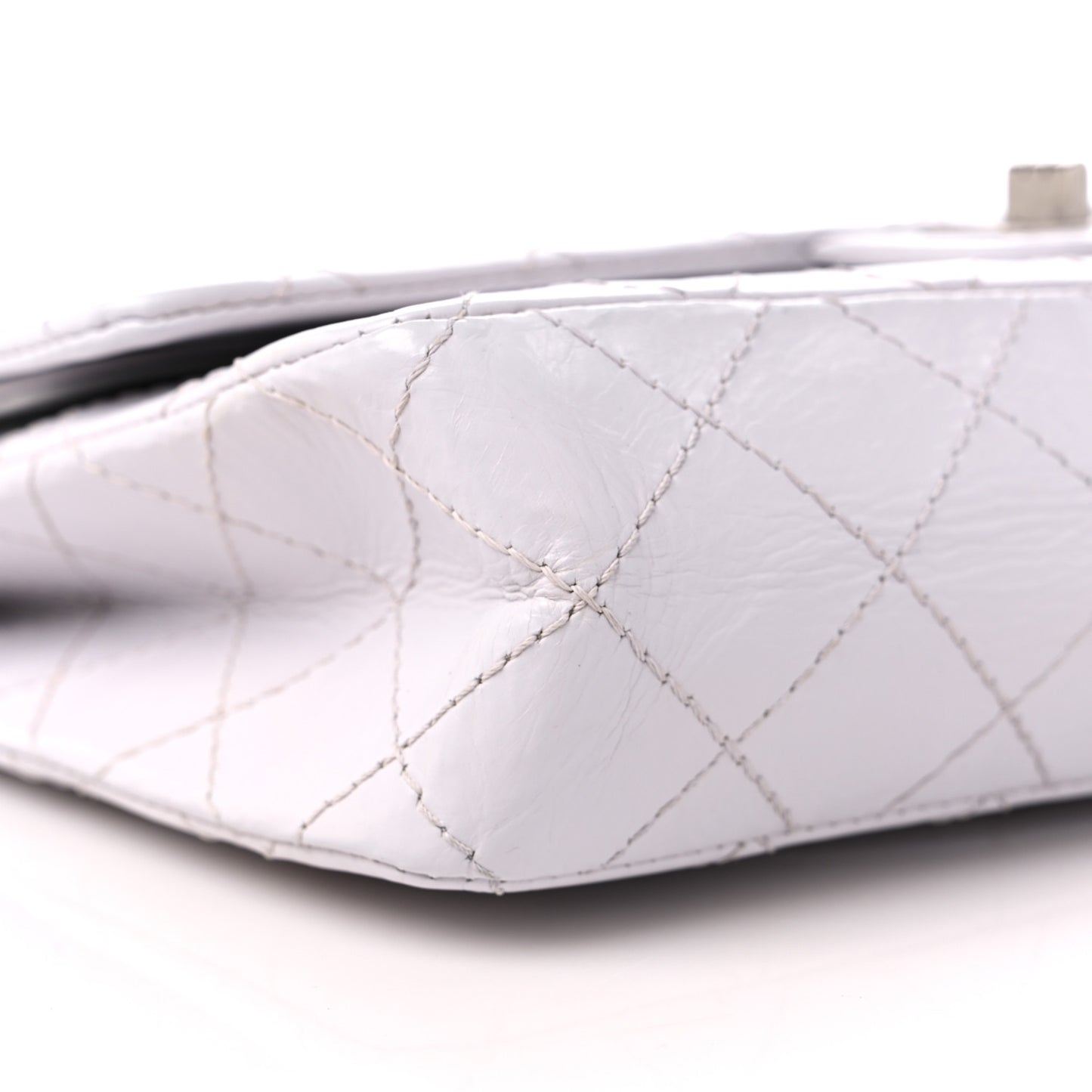 Aged Calfskin Quilted 2.55 Reissue 226 Flap White