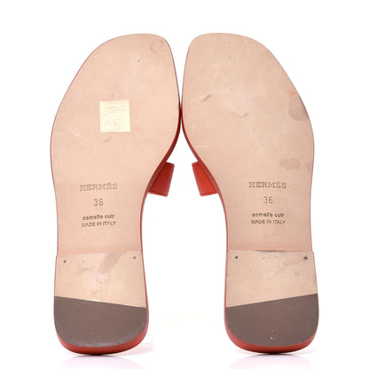 Hermes Epsom Oran Sandals 36 Orange Poppy 7 of 10