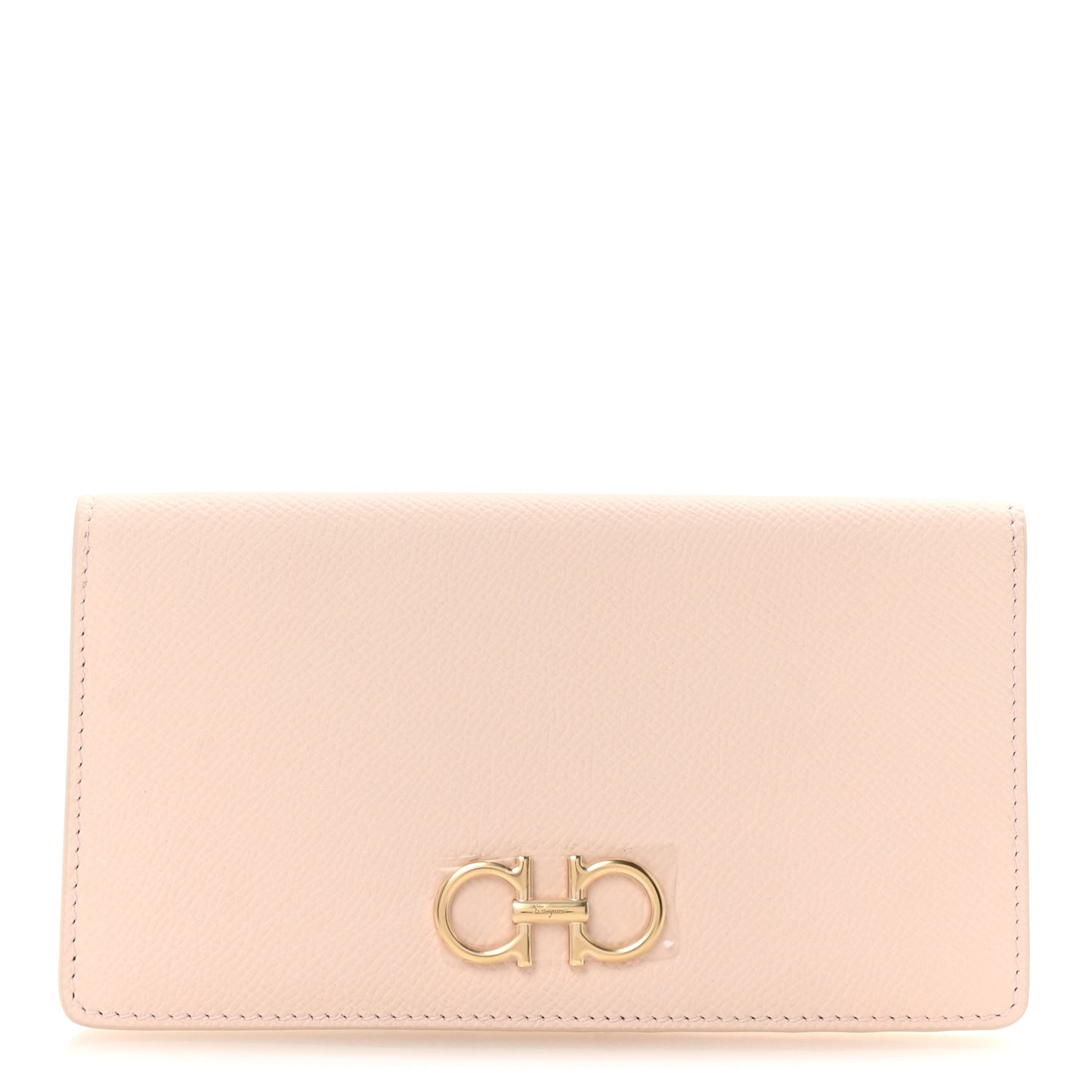 Grained Calfskin Gancini Continental Wallet New Bisque