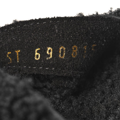 Saint Laurent Shearling Tribute Flat Mules 37.5 Black 6 of 9