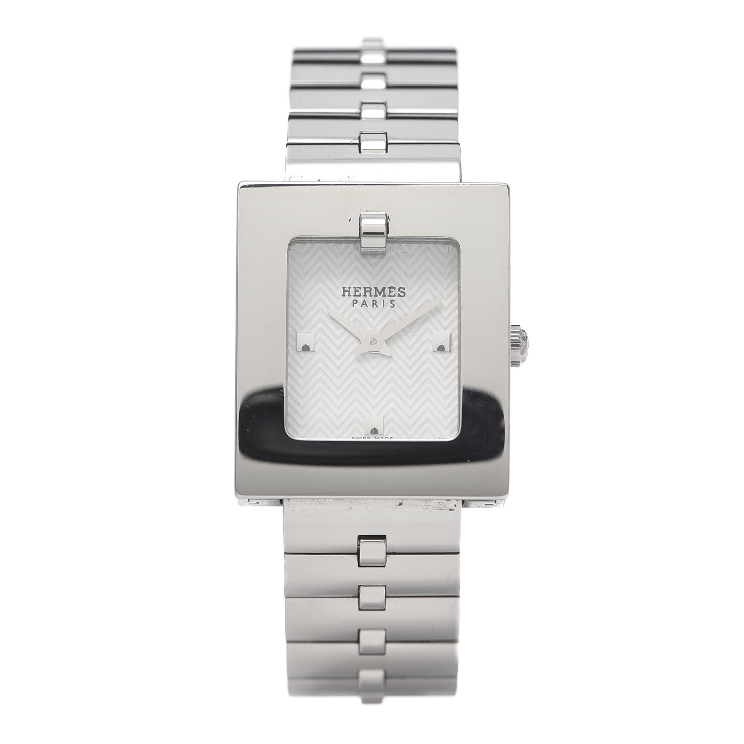 Hermes Stainless Steel 22mm Belt Quartz Watch 1 of 7