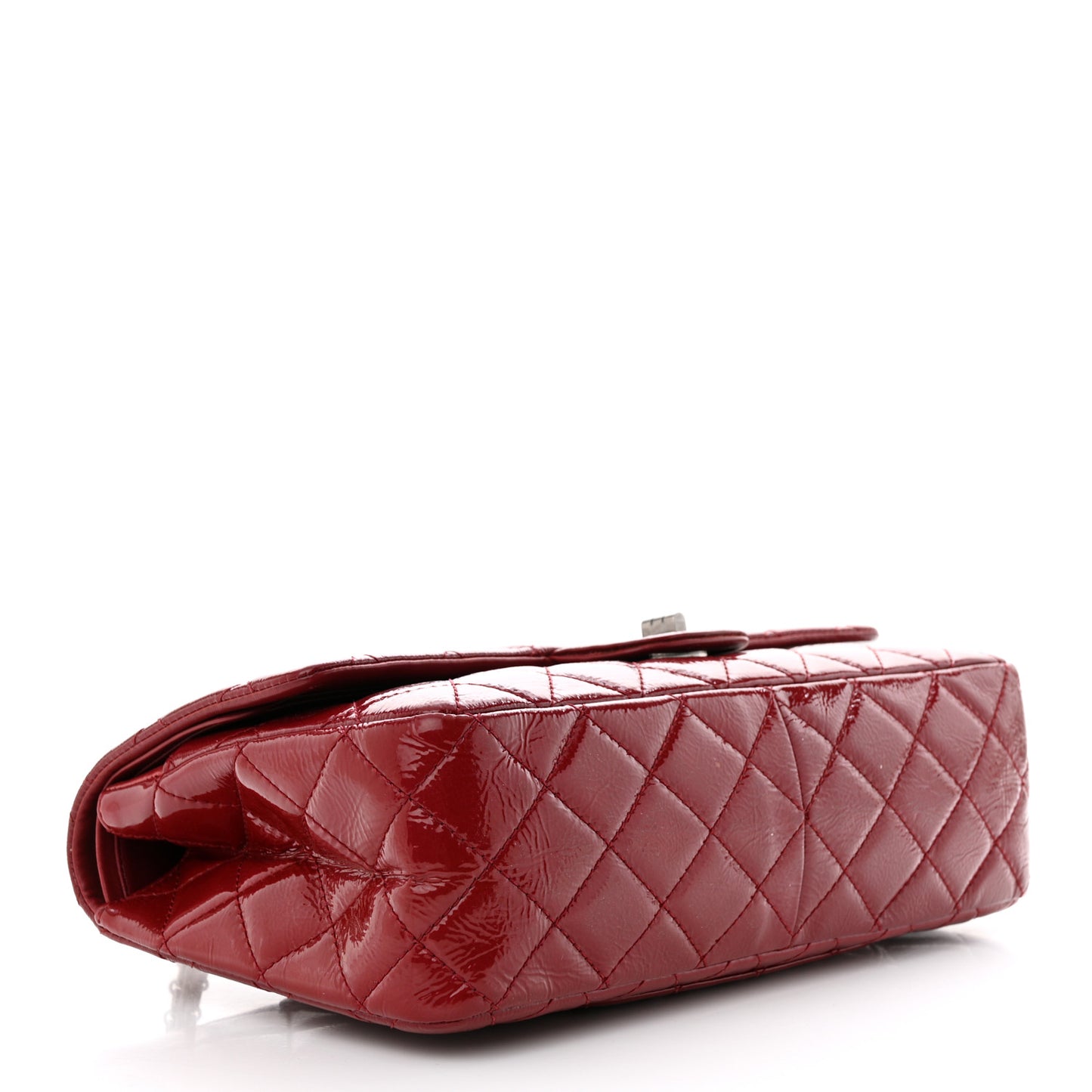 Distressed Patent Quilted 2.55 Reissue 227 Flap Red