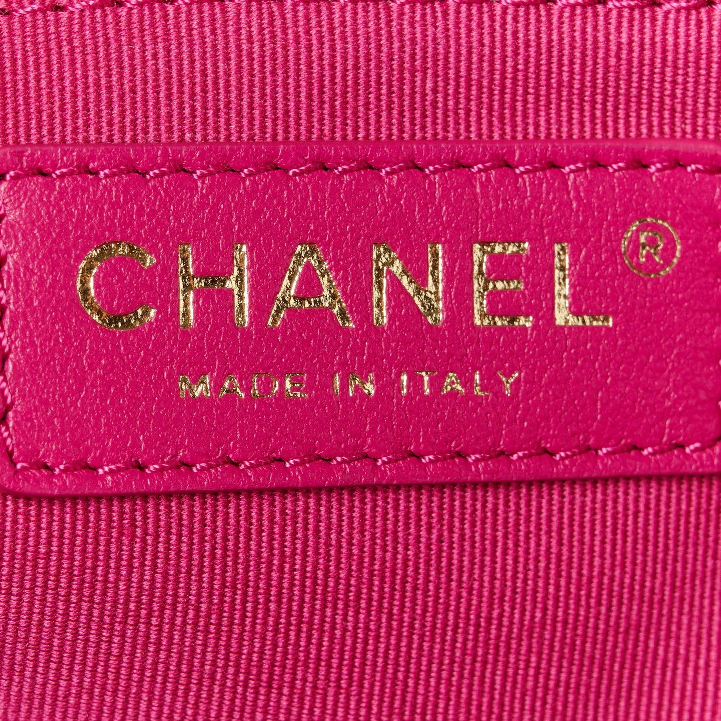 Washed Denim Quilted Bowling Bag Fuchsia