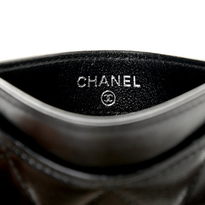 Chanel Lambskin Quilted Card Holder So Black 6 of 8