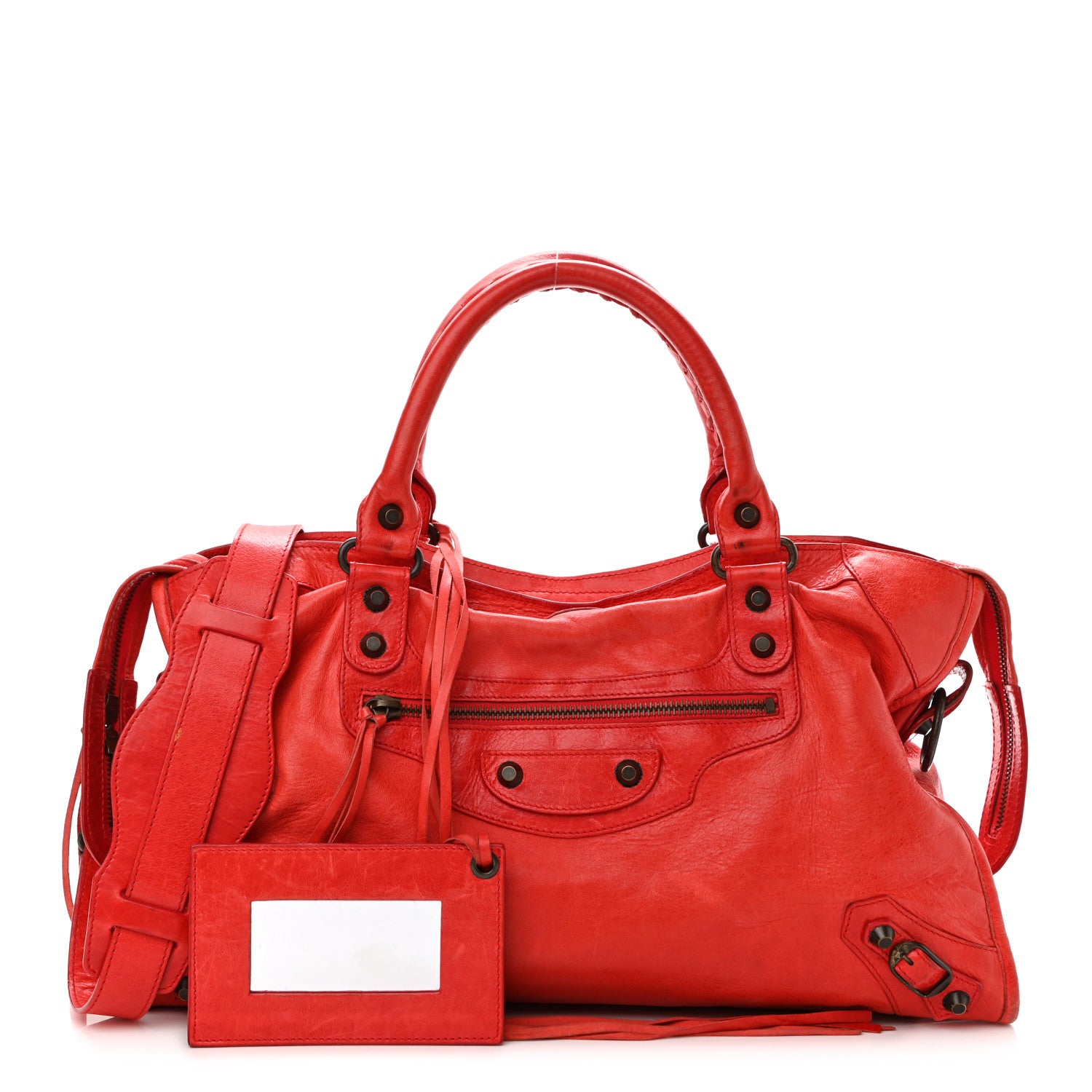 Balenciaga Agneau Classic Hardware City Vermillion 1 of 23