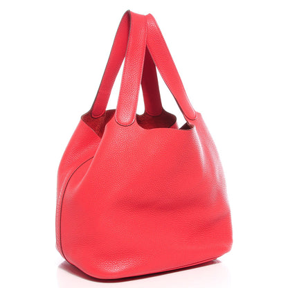 Hermes Taurillon Clemence Picotin Lock TGM Bougainvillea 6 of 12