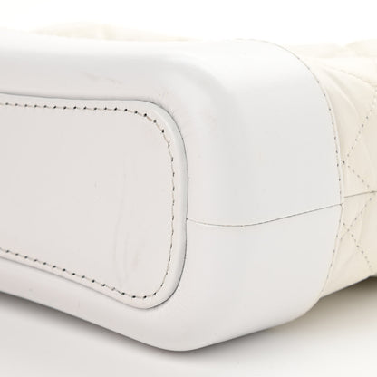 Chanel Aged Calfskin Quilted Small Gabrielle Hobo White 10 of 13