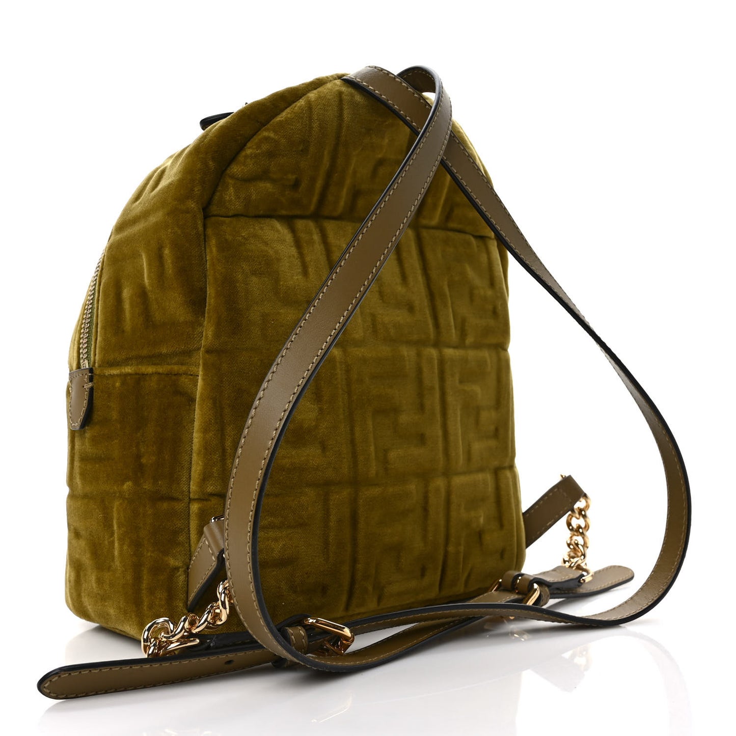Velvet Vitello Century FF Embossed Mini Backpack Camaleonte