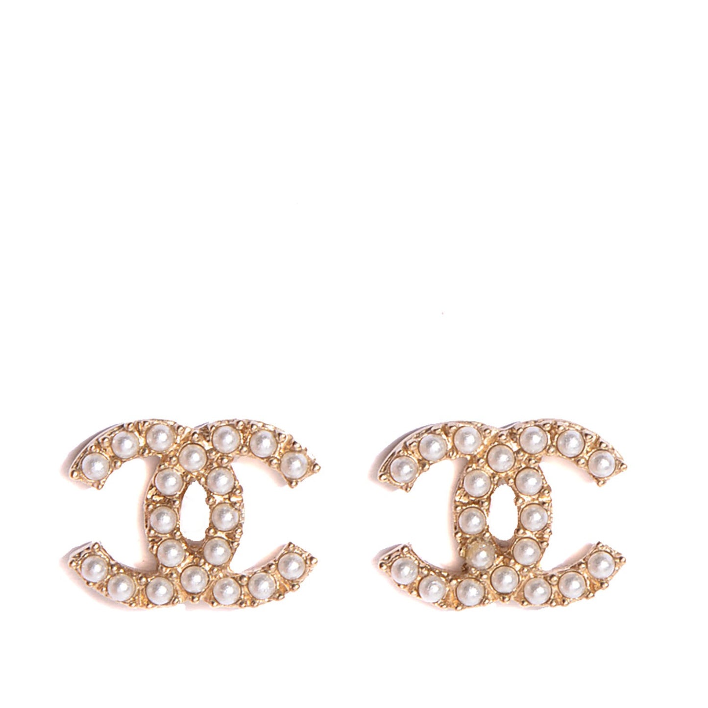Pearl CC Earrings Gold