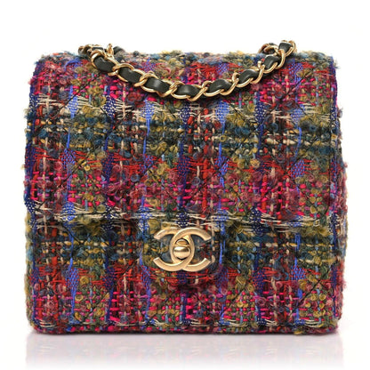 Chanel Tweed Quilted Mini Square Flap Multicolor 1 of 10