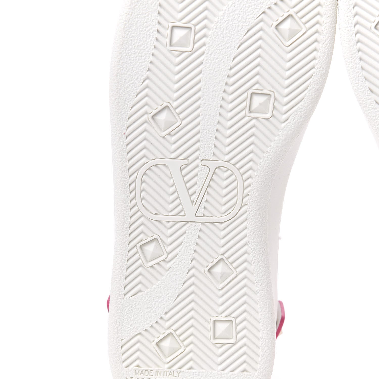 Valentino Garavani Calfskin Womens Backnet Sneakers 35.5 White Fuchsia 6 of 11