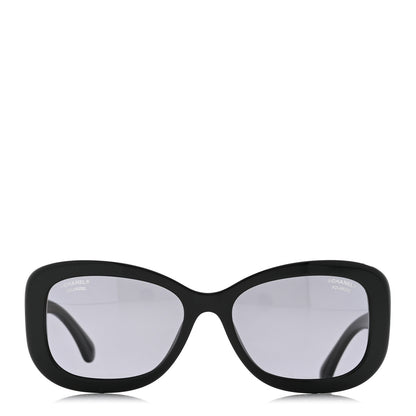 Chanel Acetate Polarized CC Sunglasses 5468-B-A Black 2 of 9