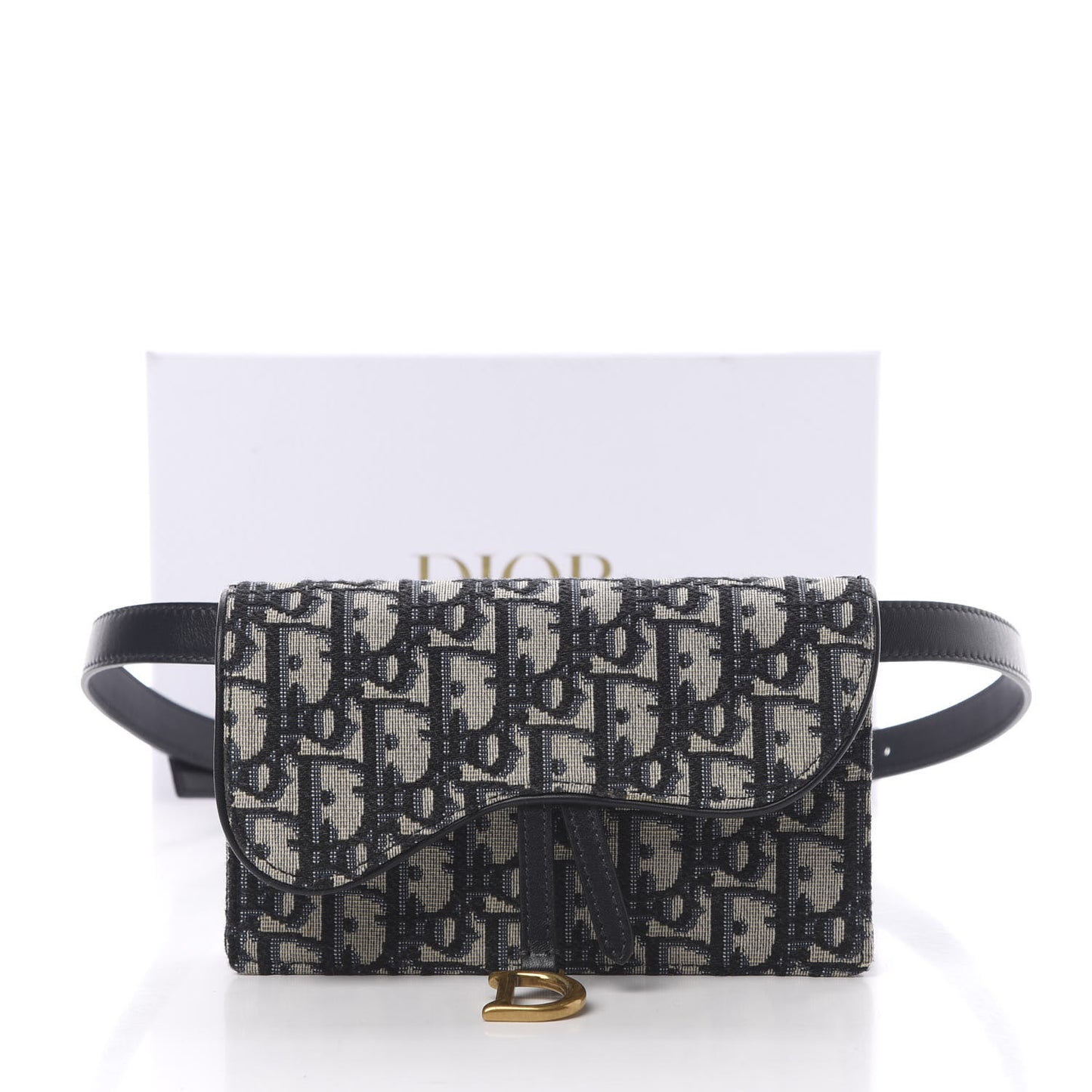 Oblique Saddle Belt Bag Blue