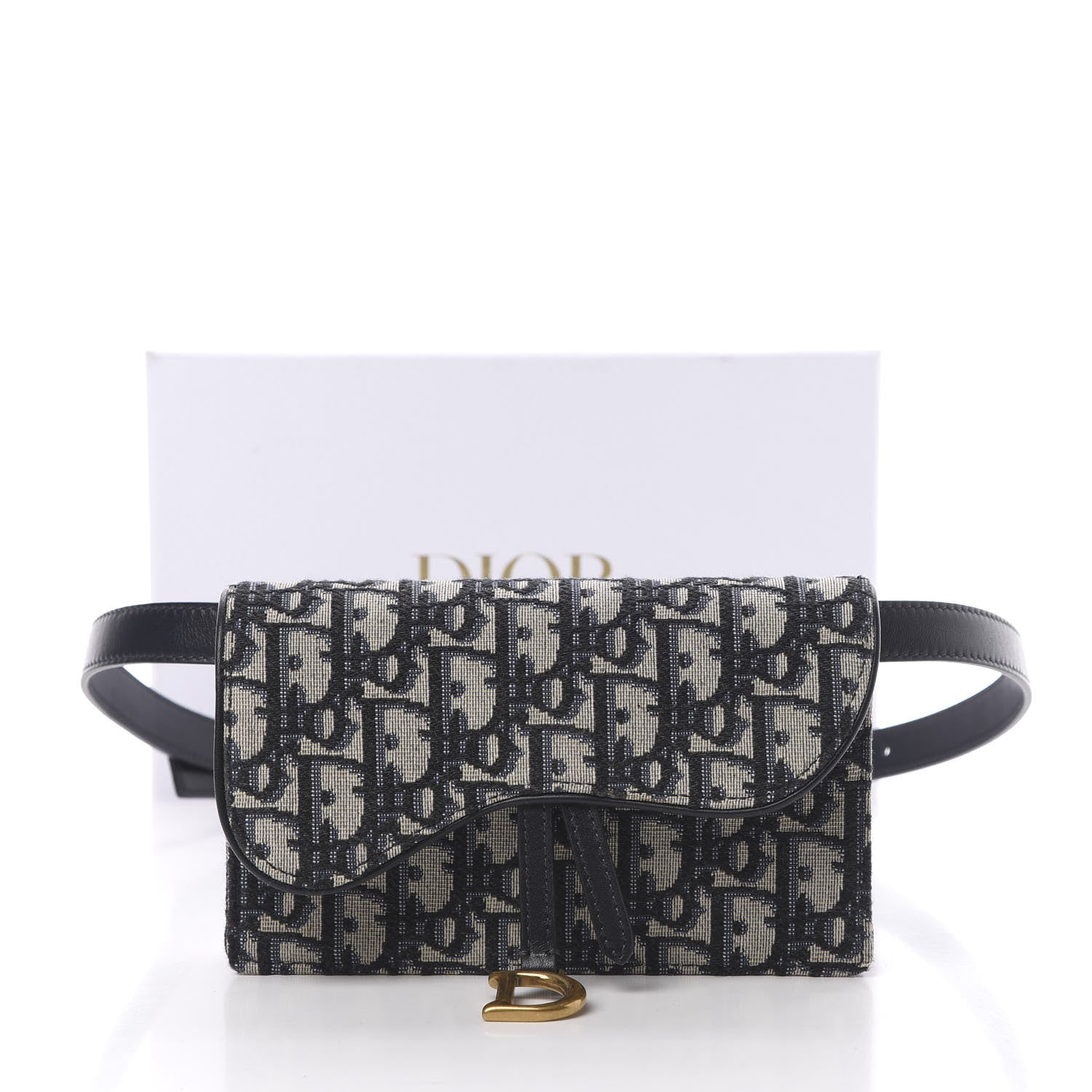 Christian Dior Oblique Saddle Belt Bag Blue 11 of 11