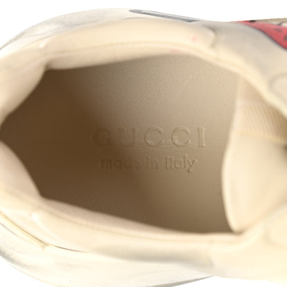 Gucci Calfskin Mouth Print Mens Rhyton Sneakers 9.5 Ivory 7 of 10