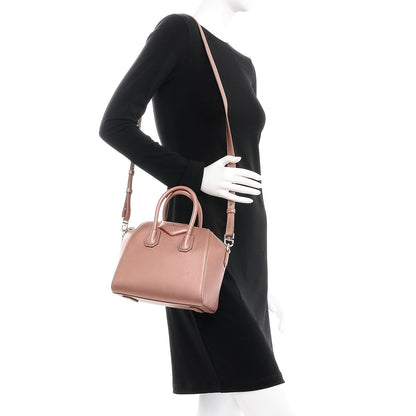 Givenchy Metallic Sugar Goatskin Mini Antigona Light Pink 2 of 7