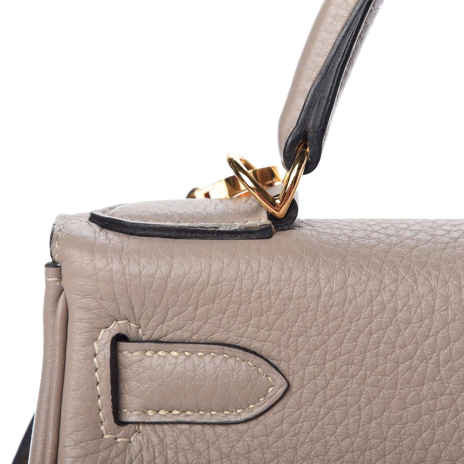 Hermes Togo Kelly Retourne 28 Gris Tourterelle 13 of 14