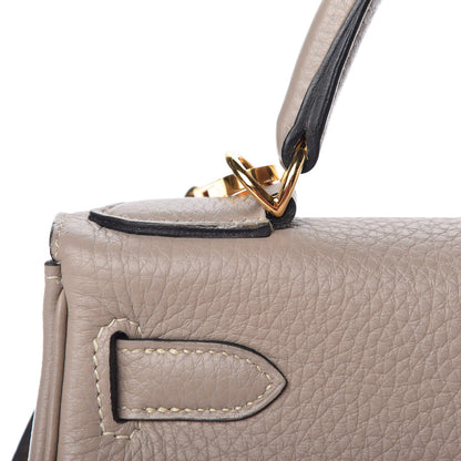 Hermes Togo Kelly Retourne 28 Gris Tourterelle 13 of 14