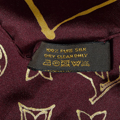 Louis Vuitton Silk Monogram Charms Scarf 4 of 4