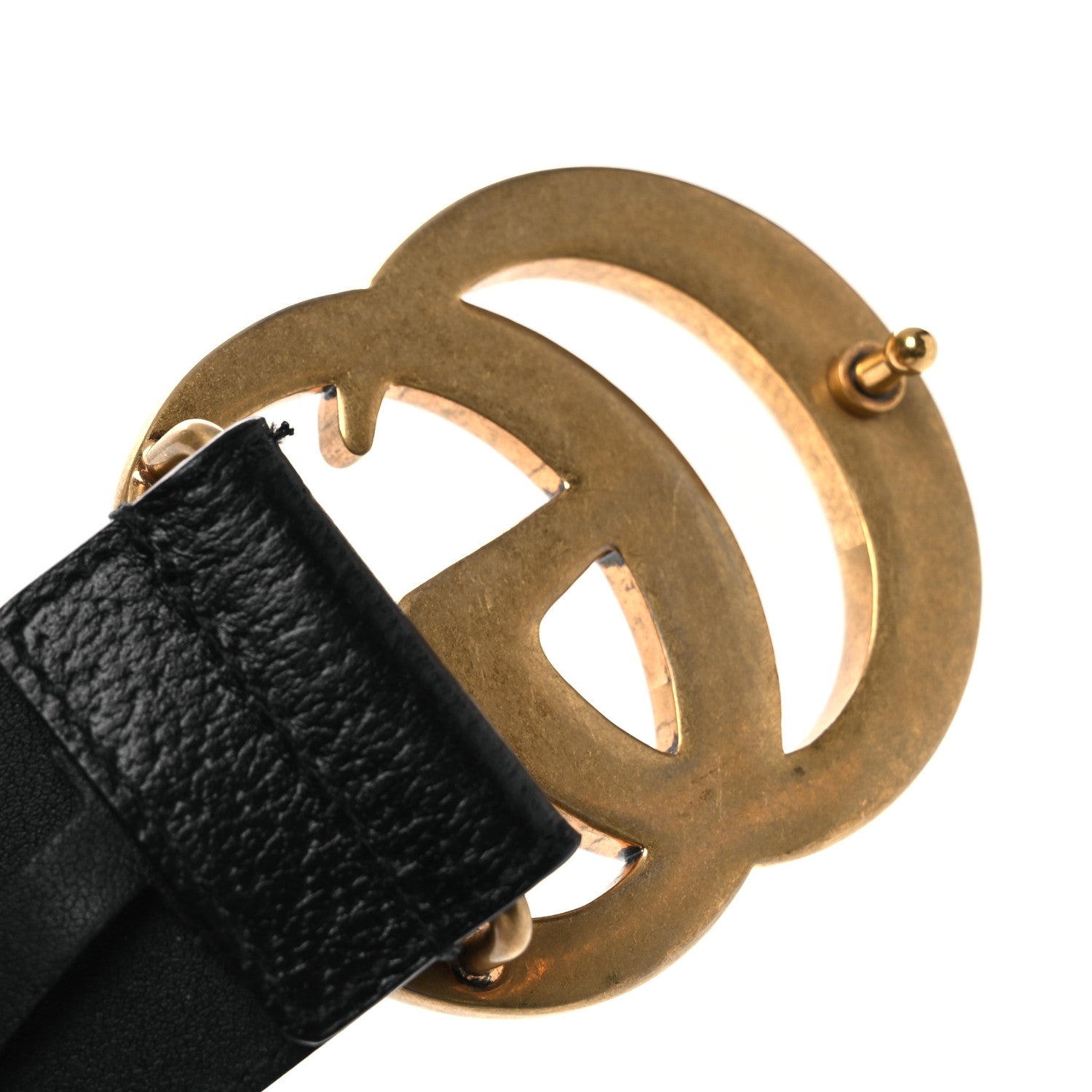 Gucci Textured Calfskin Double G 40mm Belt 80 32 Black 6 of 7