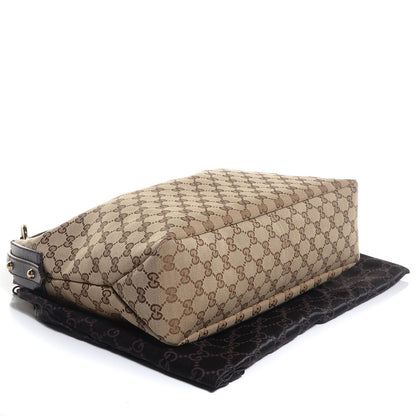 Gucci Monogram Medium Horsebit Chain Hobo Dark Brown 4 of 7