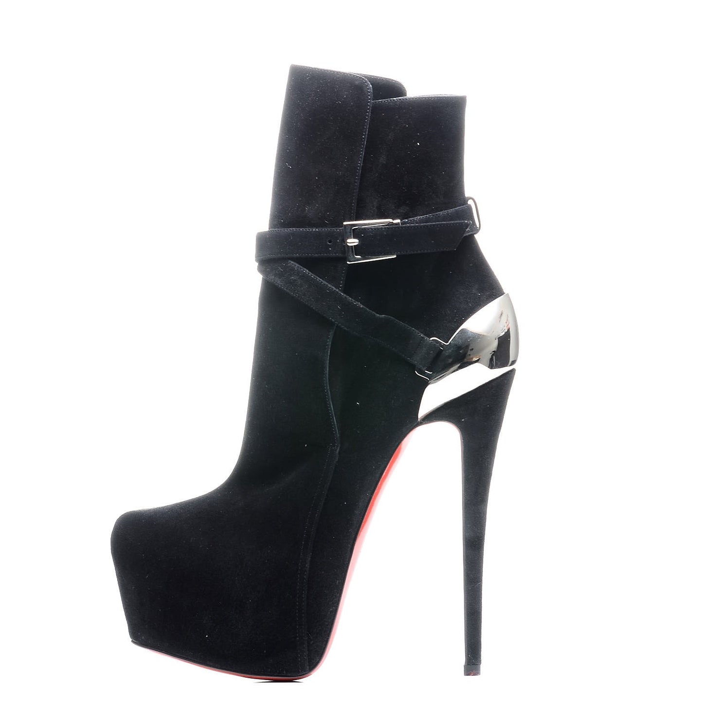 Suede Equestria 160 Platform Ankle Boots 37.5 Black