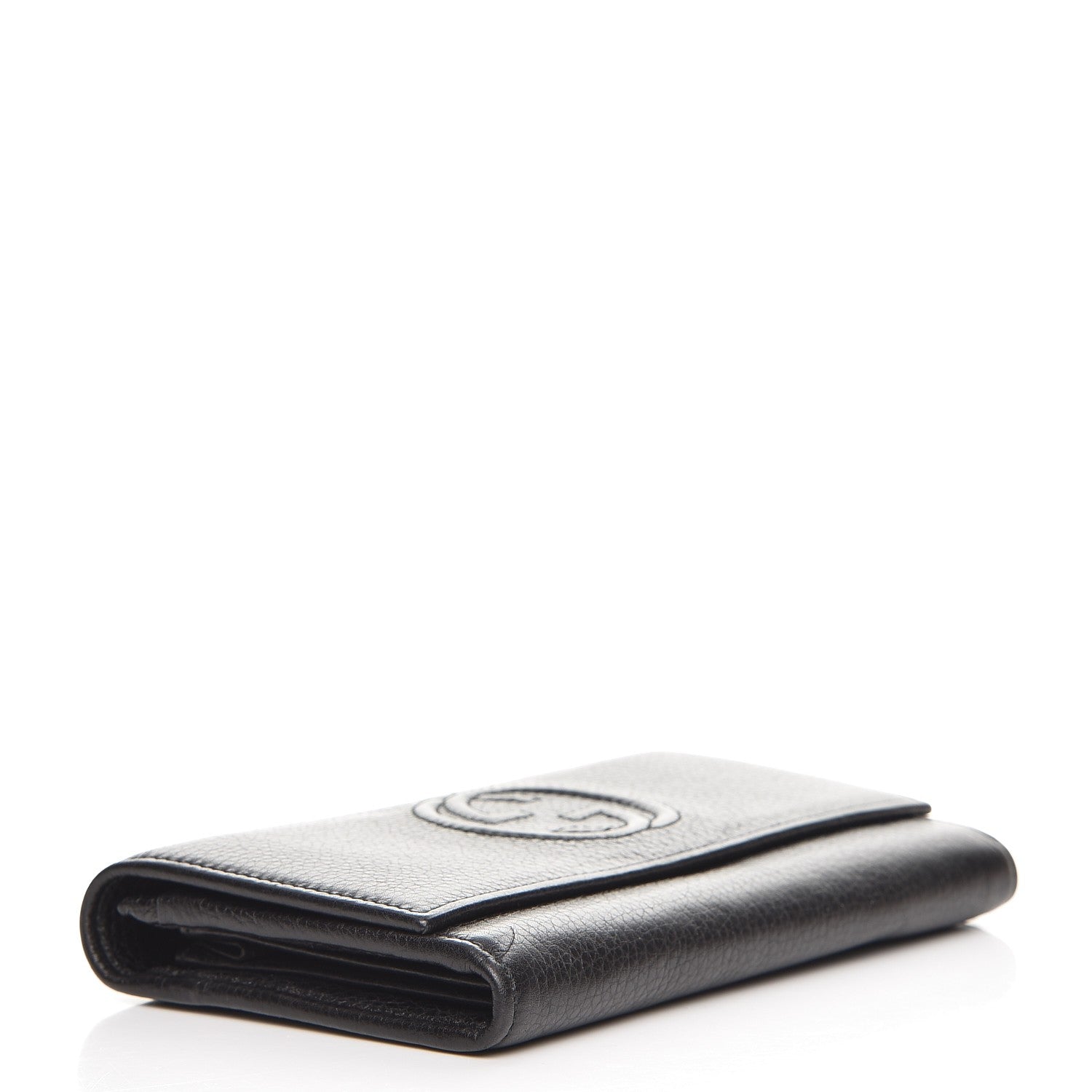 Gucci Pebbled Calfskin Large Soho Continental Wallet Black 4 of 6