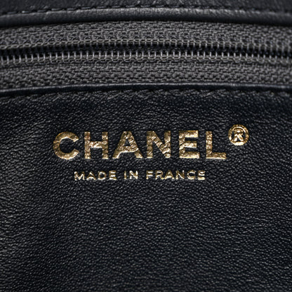 Chanel Lambskin Quilted Large CC Chic Flap Grey Dark Navy 7 of 13