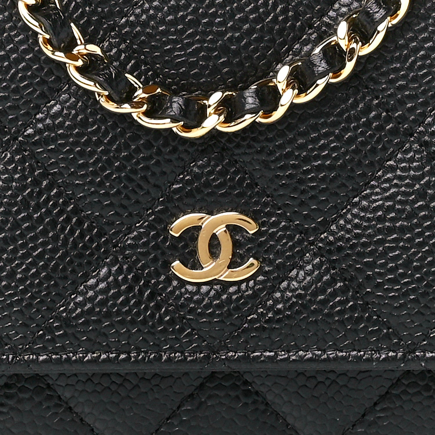 Chanel Caviar Quilted Wallet On Chain WOC Black 8 of 12